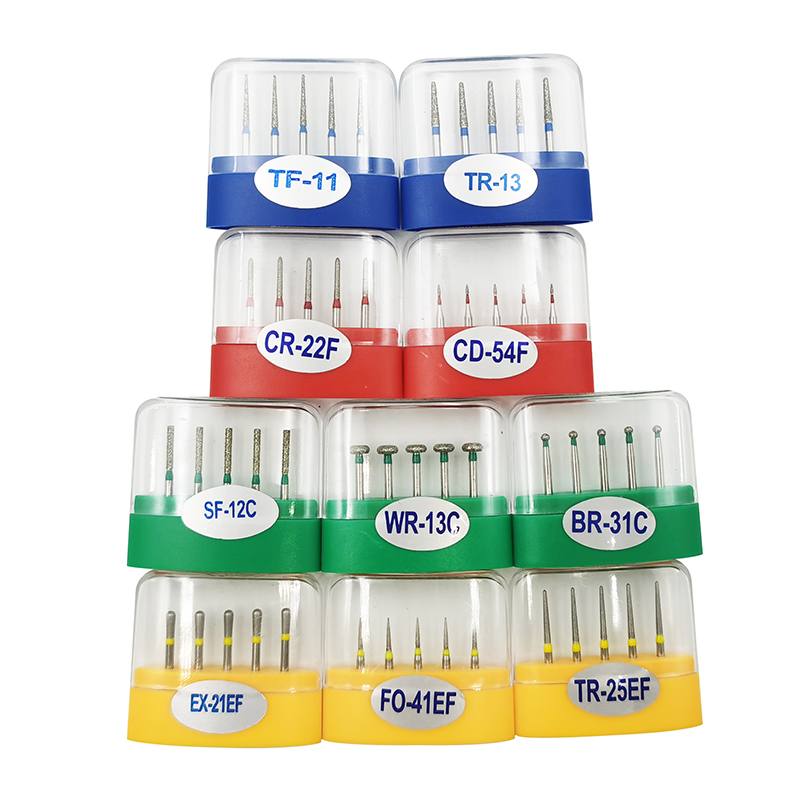 High Precision Diamond Turning Needles for Dental High Speed Handpieces Abrasive Wheel Tools for Grinding Preparing Polishing