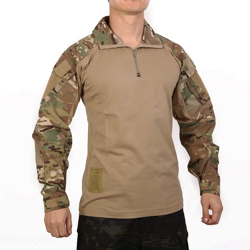 GEN3 Tactical Shirts Long Sleeved Tshirt Mens Camouflage Military T Shirts Combat Army Training Wear-resistant Breathable Tops