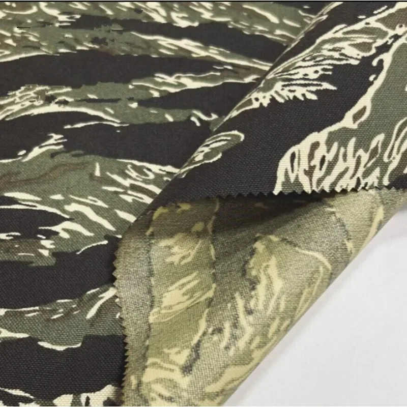 Black Green Tiger Camouflage 1000D Polyester Oxford Cloth High-Strength Waterproof Bag Tactical Vest DIY 1.5M Width
