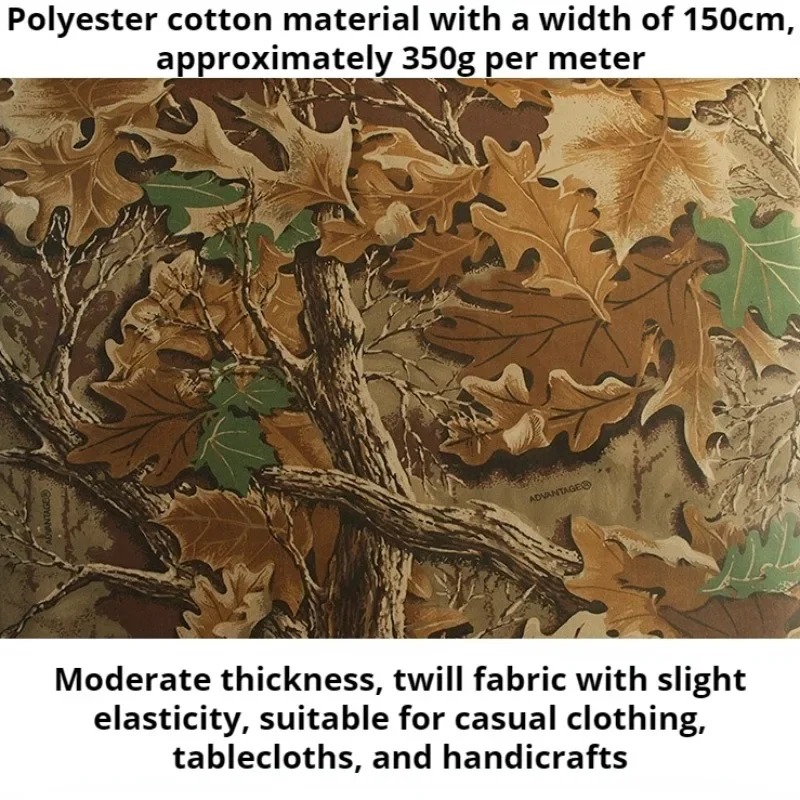 Big Leaf Bionic Camouflage Fabrics Grid Cotton Twill Hunting Accessories Sports TMC Tactical Gear Vestido Sewing Sports Telas