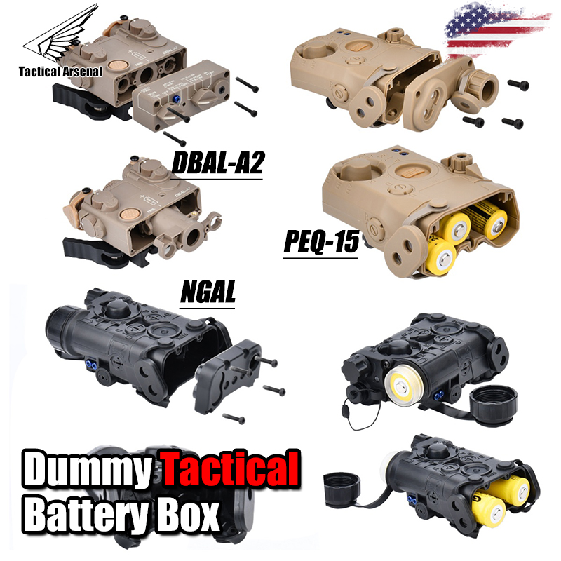 WADSN Tactical New PEQ NGAL MAWL C1 DBAL A2 Dummy Airsoft Battery Box Hunting Weapon Laser No Function Version Fit 20mm Rail