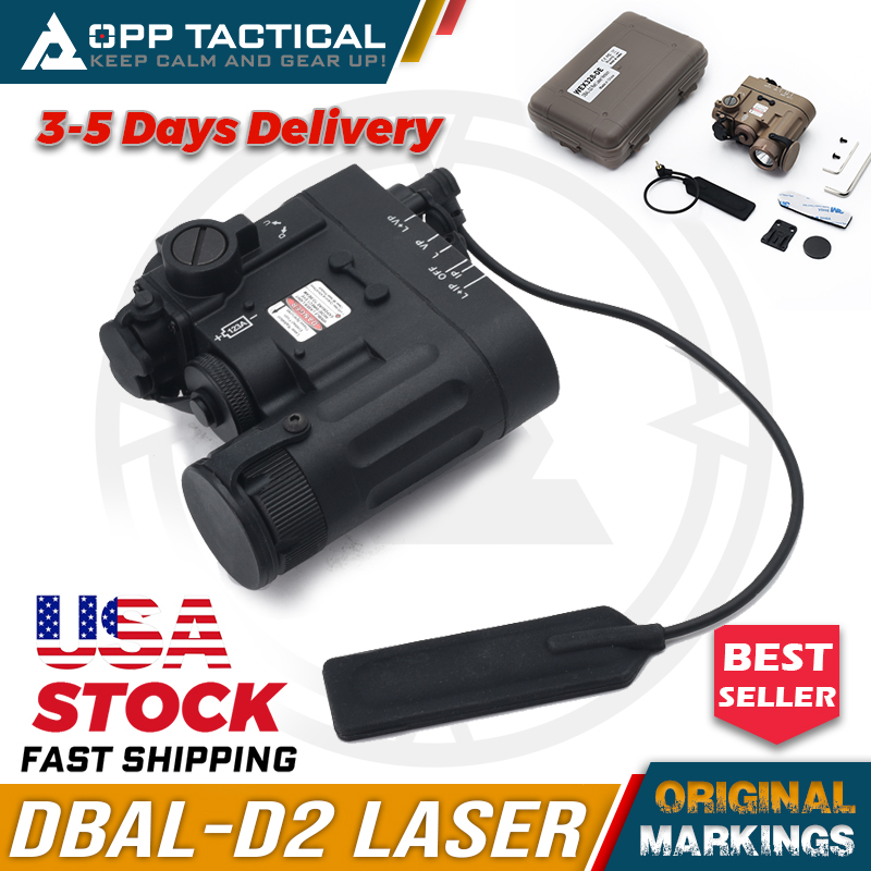 Tacitcal Nylon Plastic DBAL-D2 Green Red IR Laser Battery Case Box Hunting LED Flashlight Weapon Gun Light Fit 20mm Rail