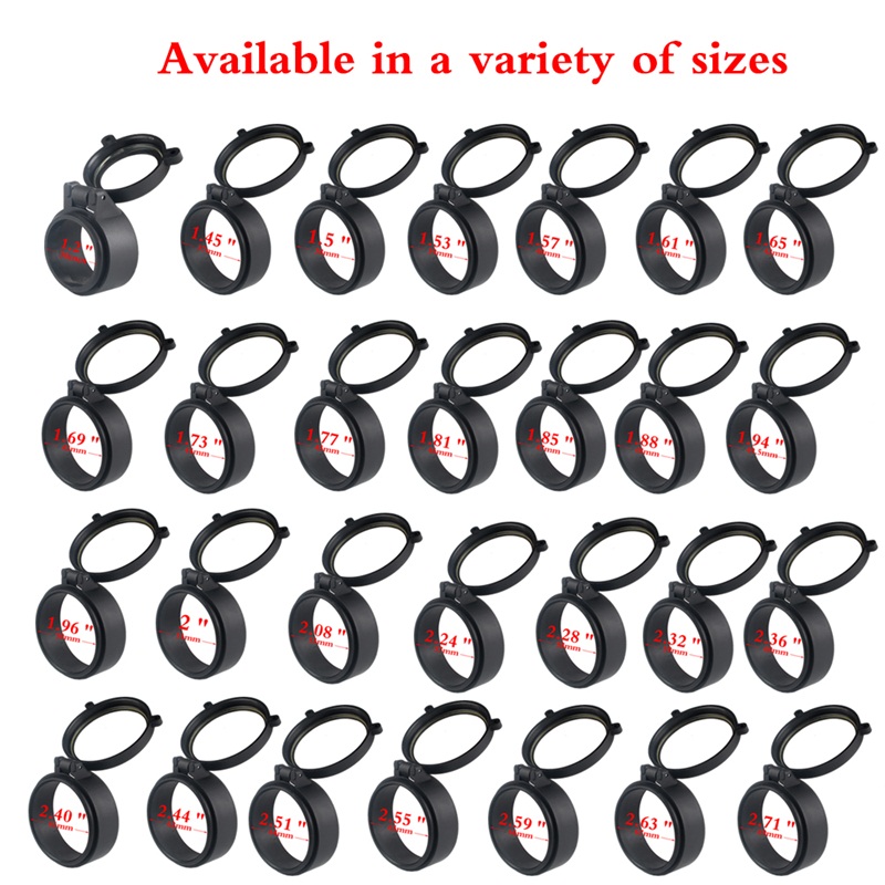 Transparent Lens Cover For Scope 30-69MM Flip Up Quick Spring Protection Cap Objective Lid for Hunting Airsoft Accessories