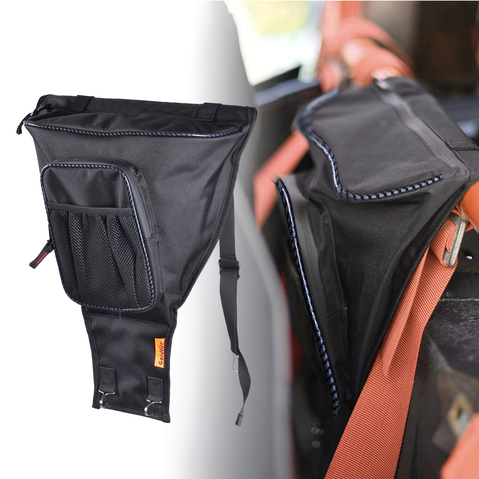 Black UTV Accessories 1680D RZR Storage Cab Pack RZR Center Seat Storage Bag Fit For POLARI RZR 1000 XP RZR 800 800S RZR 570 900