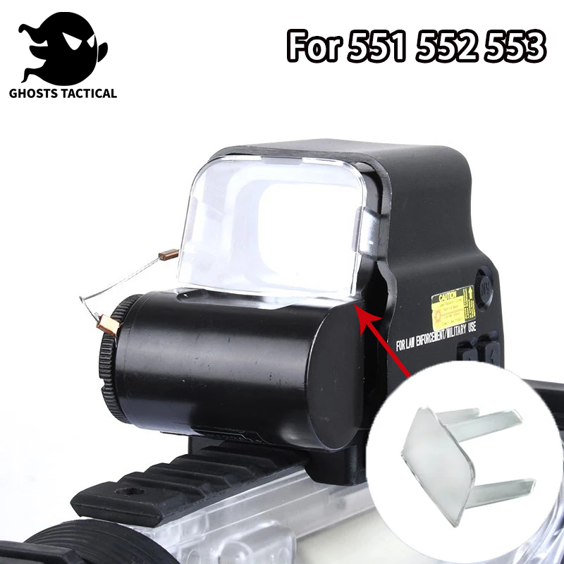 Tactical Clear Holographic Cover Protector Mirror cover for 551 / 553 / 553 Hunting Red Dot Holographic Sight Protective Cover