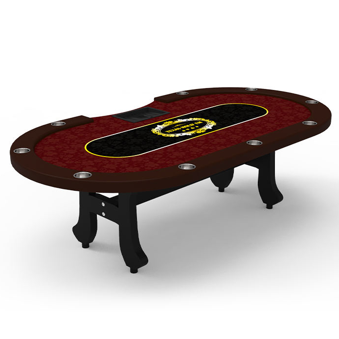 YH 102inch High Quality Casino Poker Table Professional Gamble Table Custom Texas Hold'em Poker Table For 9 Players