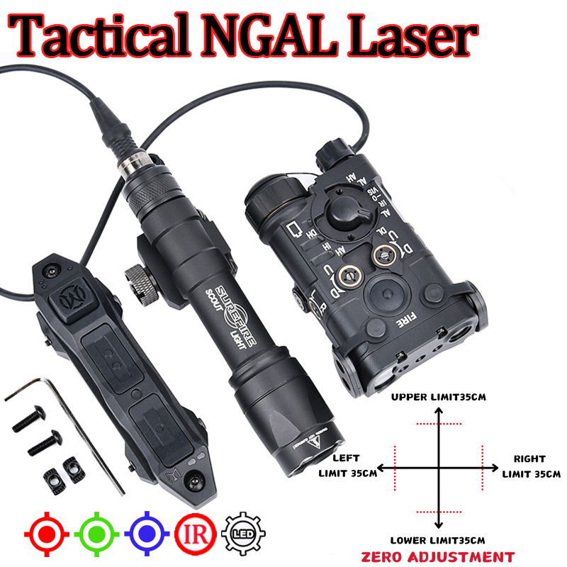 Airsoft Metal L3 NGAL Tactical Surefir M300C M600U Flashlight Light With AXON Dual Control Switch Function Version Indicator PEQ