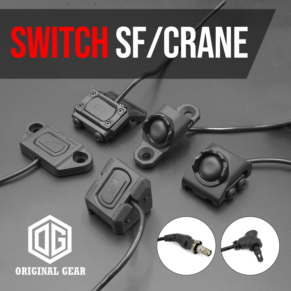 Tactical Hot Button Picatinny For Surefir  M300 M600 Flashlight Airsoft Mount Weaponlight Switch