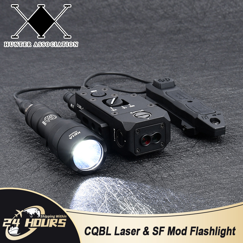 WADSN Tactical CQBL Red/Green/Blue/IR Laser & Mod Surefir Flashlight With Dual Fucntion Remote Switch For Airsoft Hunting Light