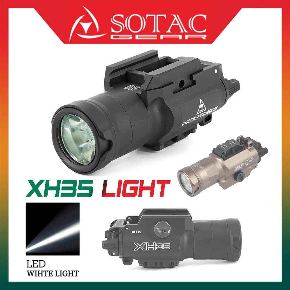 Sotac XH35 Weapon Light, Tactical Light Attachment Pistol, 20mm Picatinny Rail, 1000 Lumens, 300 Lumens