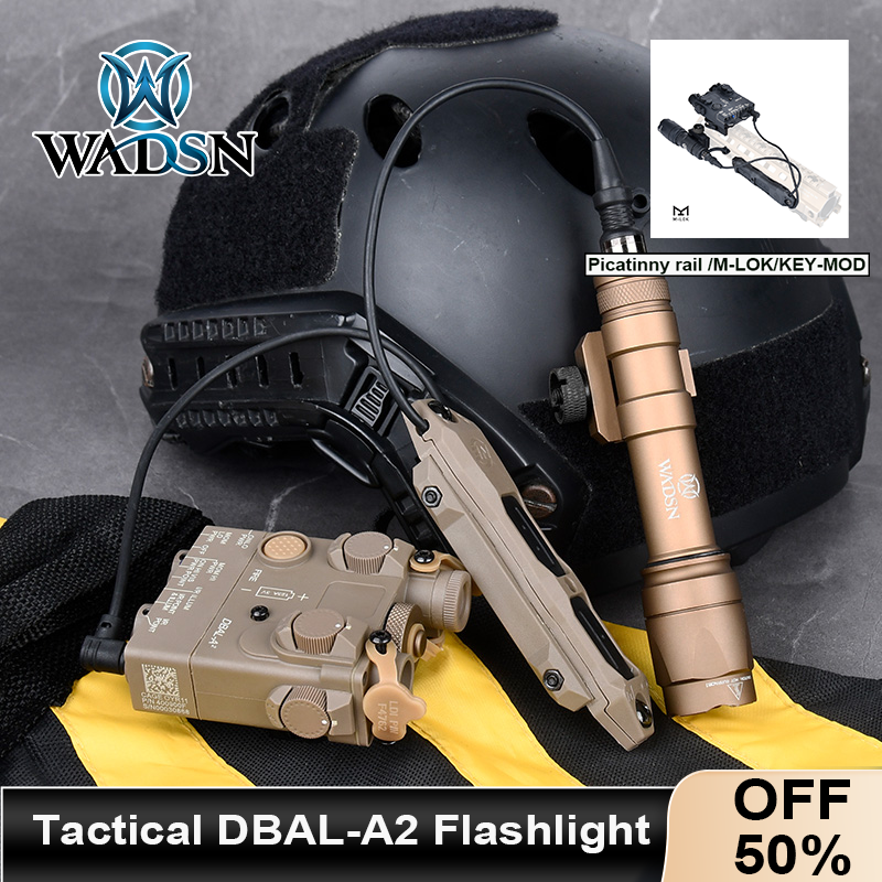 WADSN DBAL-A2 Red Green Blue LED White light Laser point indicator M300A M600C Flashlight With dual control Pressure Switch