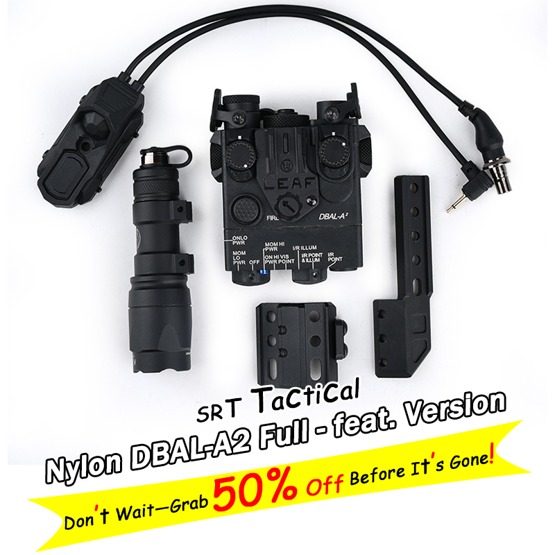 Tactical DBAL Laser Surefir M600C M300A Offset Scout Mount Fit Mlok Keymod SMR Rail Hunting Light AXON Switch Fit 20MM Rail PEQ