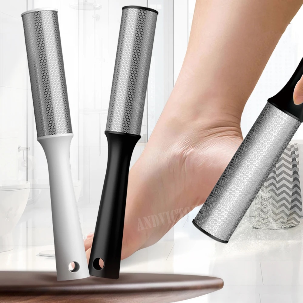 1pc Professional Remove Dead Skin Calluses Foot Grinder Stainless Steel Curved Footboard File Pedicure Feet Scrubber  Care Tool