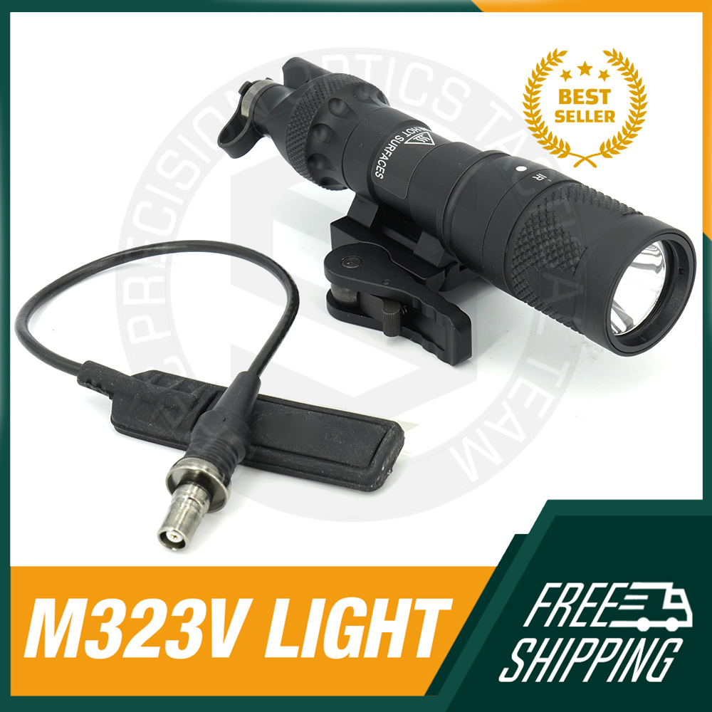 SF M323V IR QD Mount Scout Light Weapon Light Dual Output With Remote Switch And Throw-Lever Picatinny Offset Mount 500 Lumen