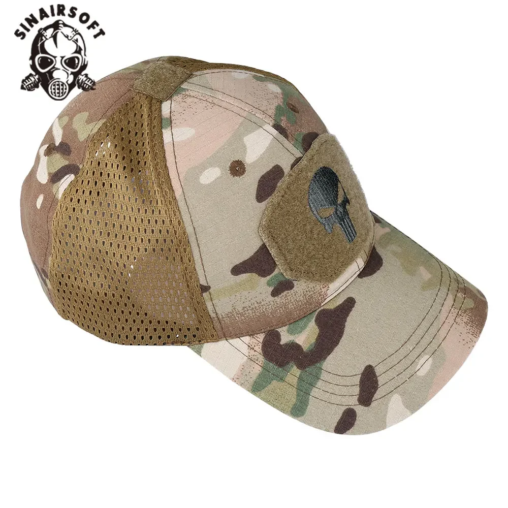 SINAIRSOFT Skull Embroidery Baseball Cap Adjustable Breathable Sun Hat For Men & Women Unisex Casual Outdoor Cap All-Season