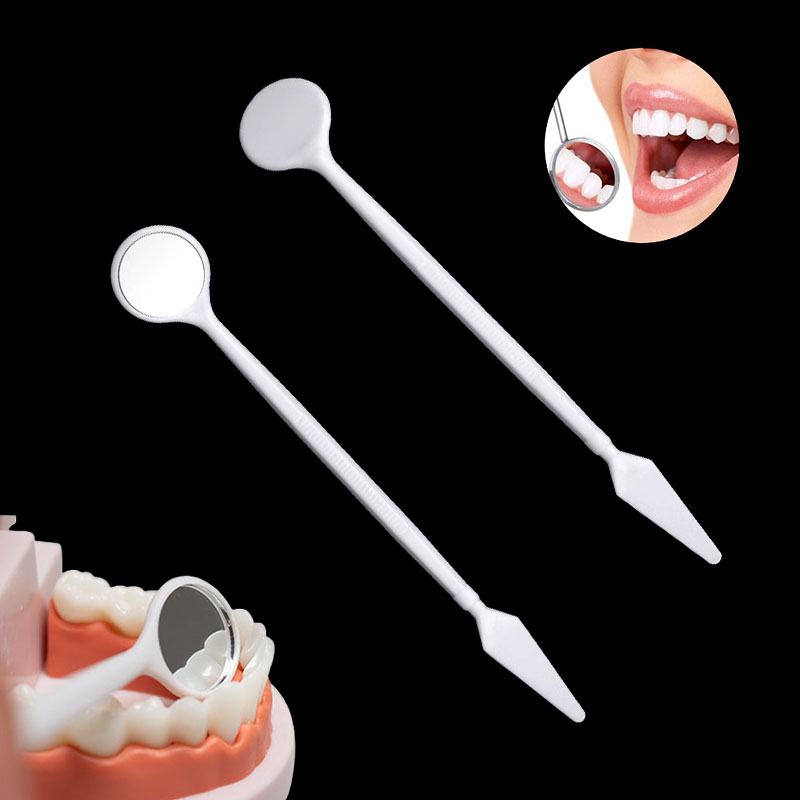 1Pc Dental Plastic Oral Mirror Disposable Mouth Mirrors Mirror Individually Packed Dental Oral Endoscope Dental Materials