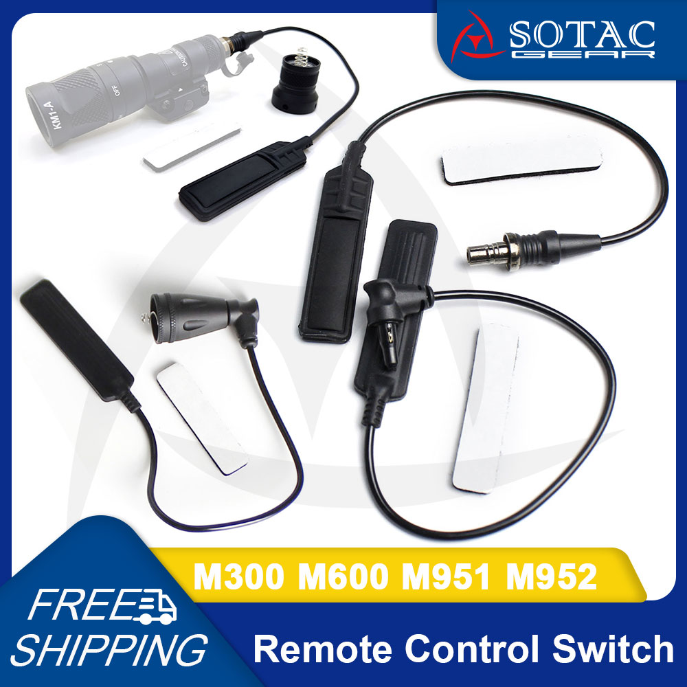 SOTAC Strategy Light Remote Control Switch for SF M300 M600 M951 M952 Weapon Flashlight PEQ15 DBAL A2 Laser Hunting Accessories