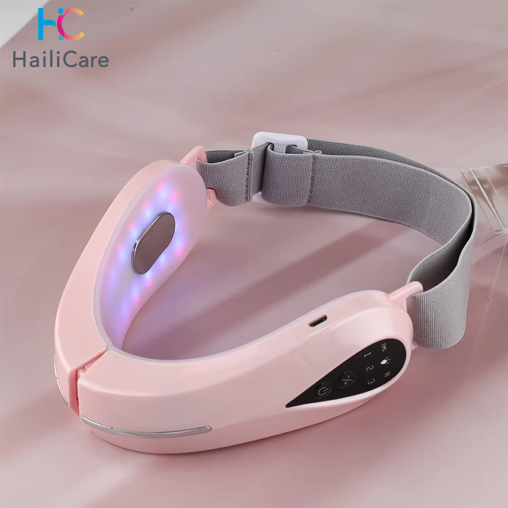 Chin V-Line Up Lift Belt Machine Blue LED Photon Therapy EMS Face Lifting Slimming Vibration Massager Double Chin Reducer