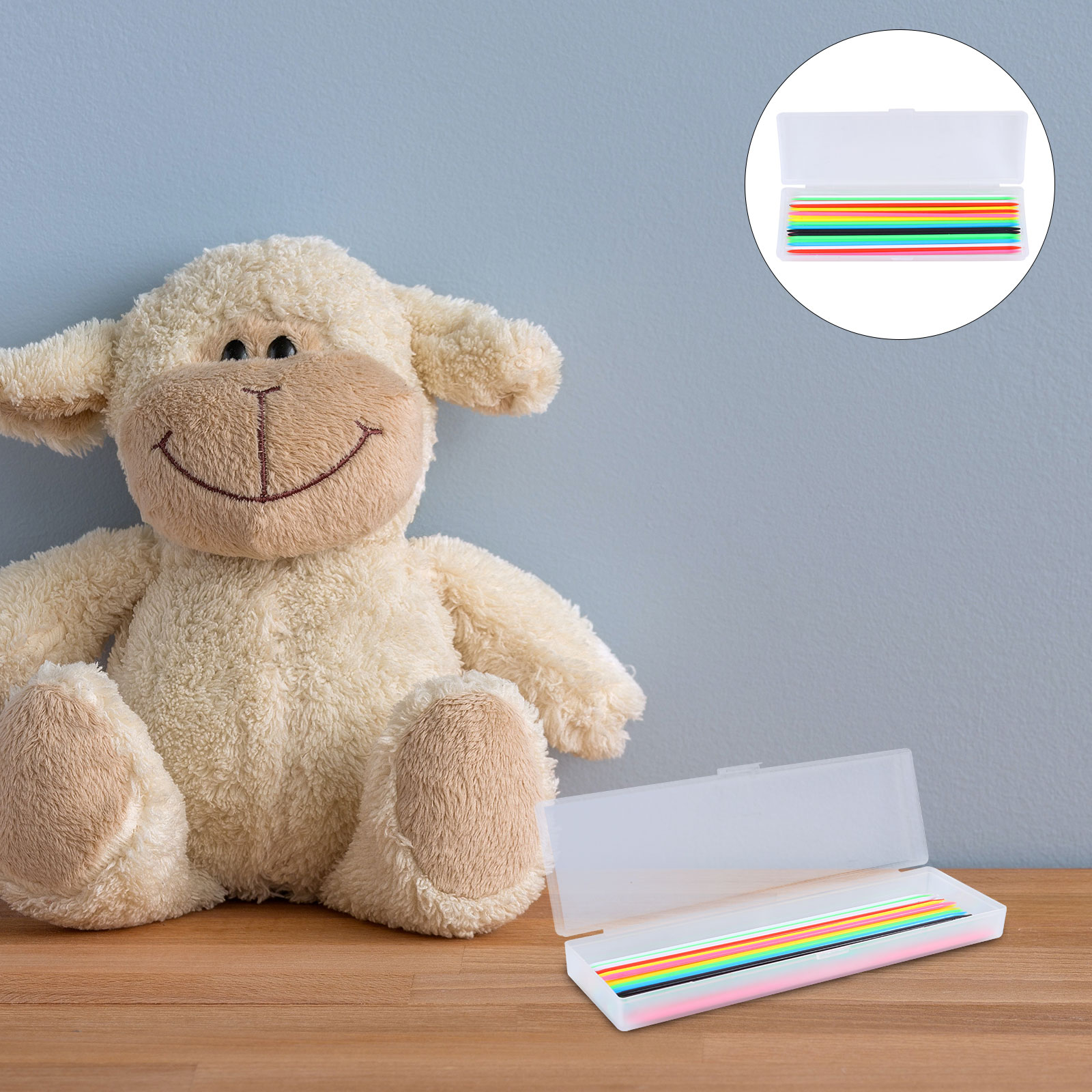 120 Sticks Colorful Plastic Rod Toy Kids Counting Funny Math Learning Puzzle Educational Plaything Cognitive Storage Box