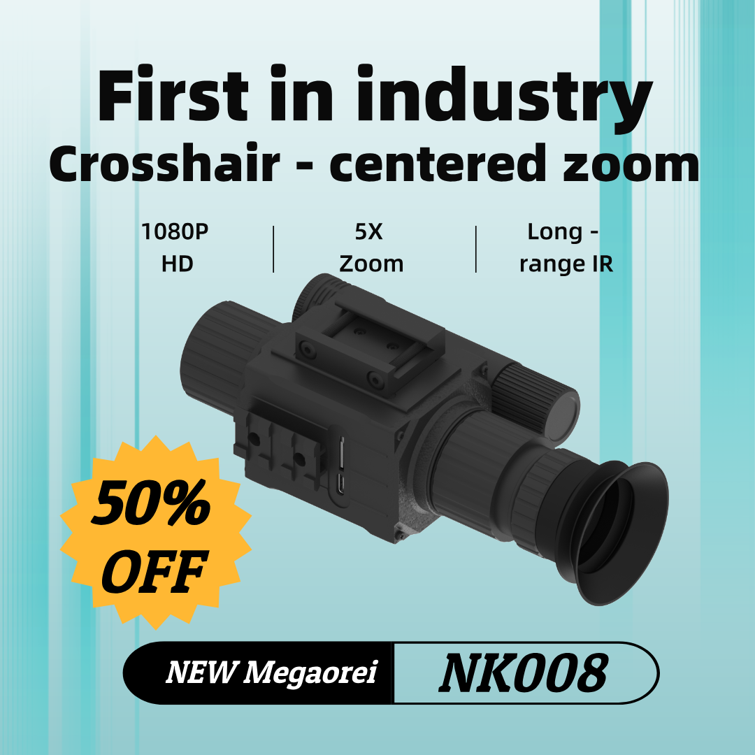 Megaorei NK008 Pro Night Vision 2025 - 5X Zoom, 850/940nm IR, 4 Lenses, HD, 20mm Rail​​ (124 chars)
