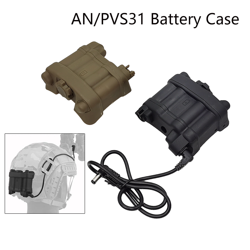 Battery Box Retention System Adjustable Helmet NVG Battery Pouch Realistic Storage Holder Pack for AN/PVS31 Battery Case