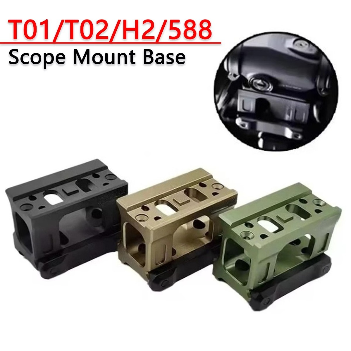 2025 New UNIT Fast Riser Mount For 20mm Rail Tactical Airsoft T01 T02 Red Dot Sight Scope Universal Heightening Bracket