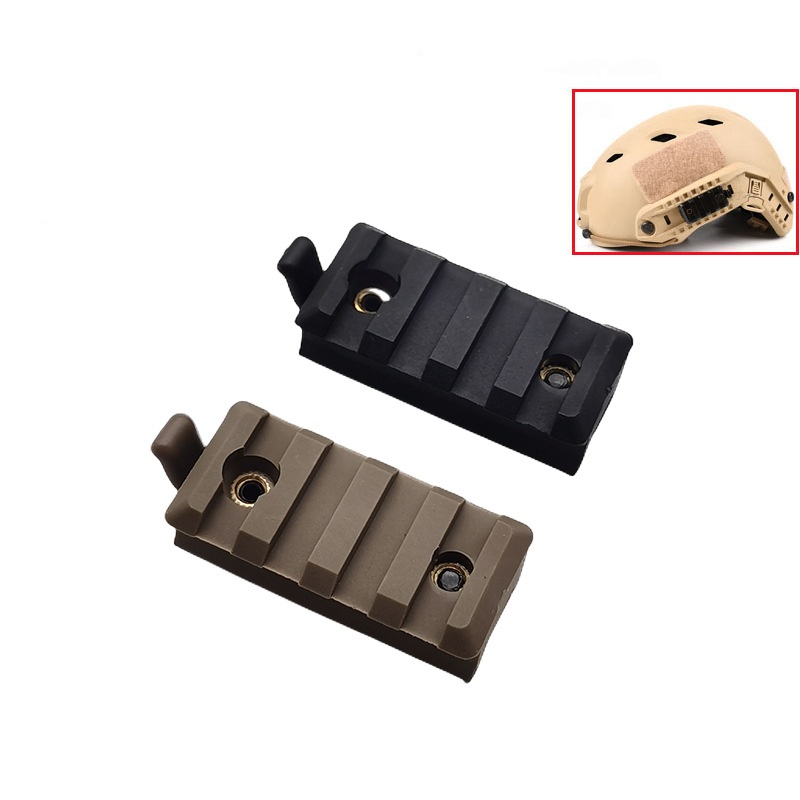 Tactical helmet guide FASTACH MICH safety PJ side slider flashlight seat 20mm resin guide rail