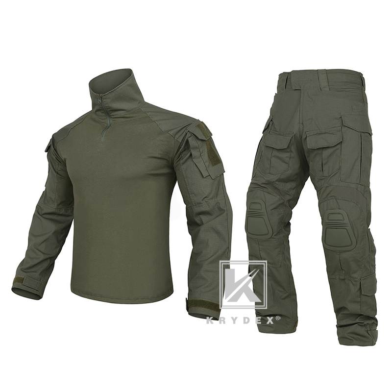 KRYDEX Combat G3 Uniform Set Outdoor Hunting Tactical Camouflage Shirt & Pants Kit Ranger Green Gen3 Clothing