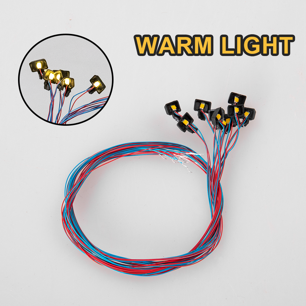 Miniature Scale 1:87 Led Light Diy Billboard Model Lamp For Sand Table Building Scene Layout Diorama Material Kits 10Pcs