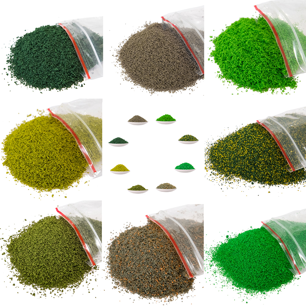 Simulation Fine Turf Sponge Material Terrain Grass Powder 30G For Military Sandtable Building Railway Model Scene Layout