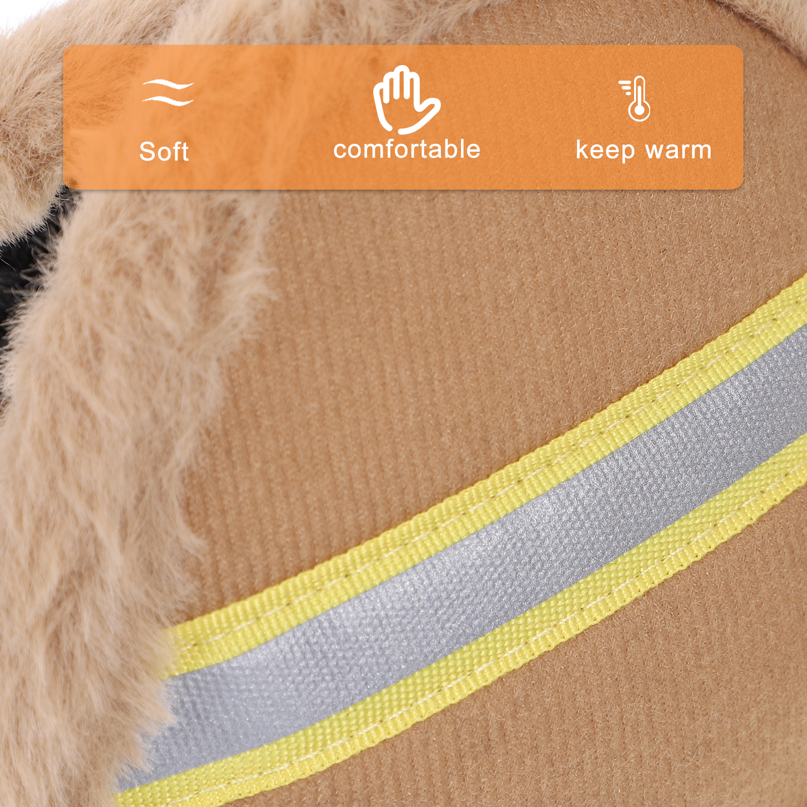 Fluorescent Strip Ear Girls Earmuff Warmer Adult Ear Cover Outdoor Winter Warm Earmuff