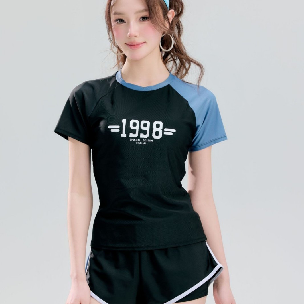 New Conservative Two-piece Swimsuit for Women, Covering The Belly and Slimming Down. Swimming Pool Hot Spring Swimsuit