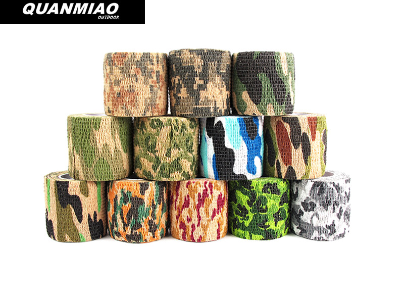 6 Color  Camouflage 1 Roll Stretch Bandage Outdoor Hunting Shooting Tape(4.5M) Military Gun Accessory Bicycle Decoration