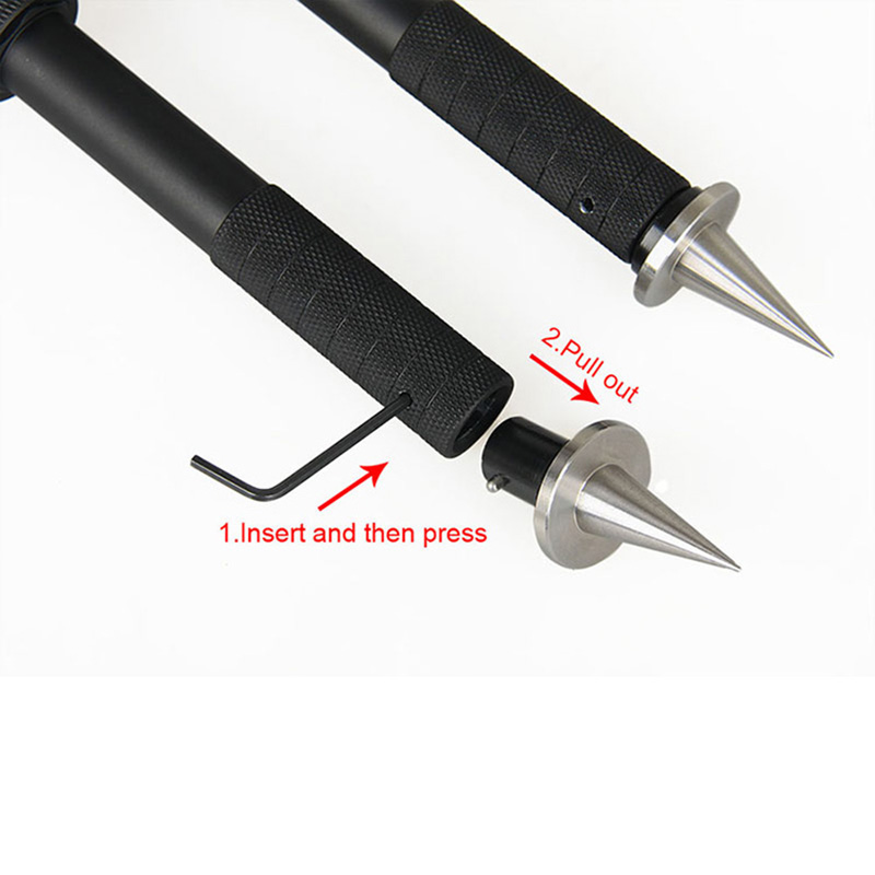 Canis, PP33-0205 Hunting Bipods Feet, Atlas Bipod Spike Feet, 2pcs Stainless Metal Feet