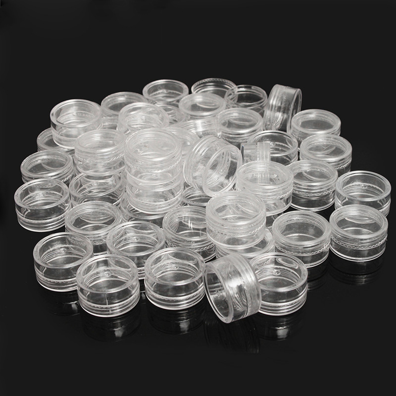 10pcs 2g 3g 5g 10g 15g 20g Plastic Empty Clear Cosmetic Jars Makeup Container Lip Balm Lotion Bottles Vials Cream Pot Gel Box