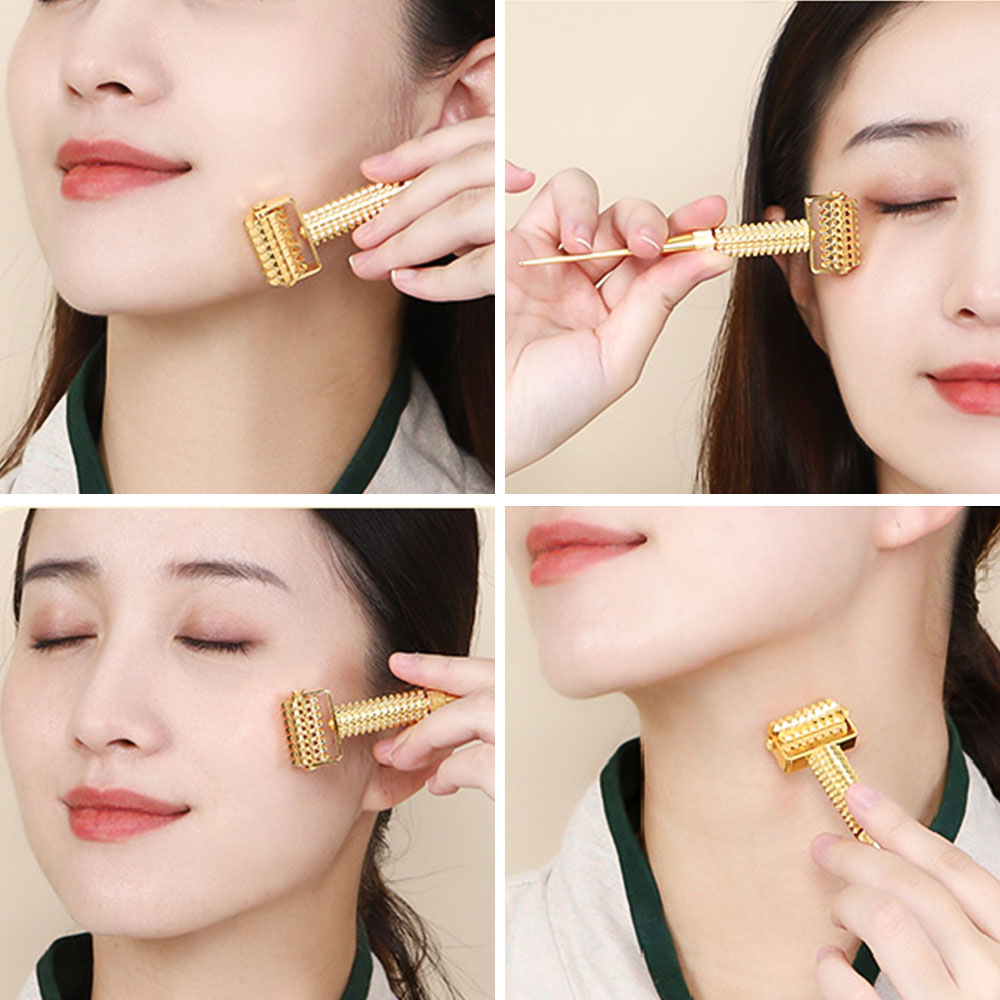 Face Massager Ear Acupoints Probe Acupuncture Points Needle Probe Facial Tightening Slimming Spring Roller Double Chin Removal