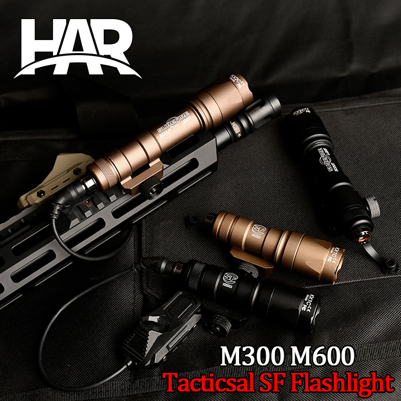 Surefir M300 M600 Flashlight With AXON Dual Function Remote Pressure Switch Fit 20mm Rail Hunting Tactical Airsoft Light MLOK