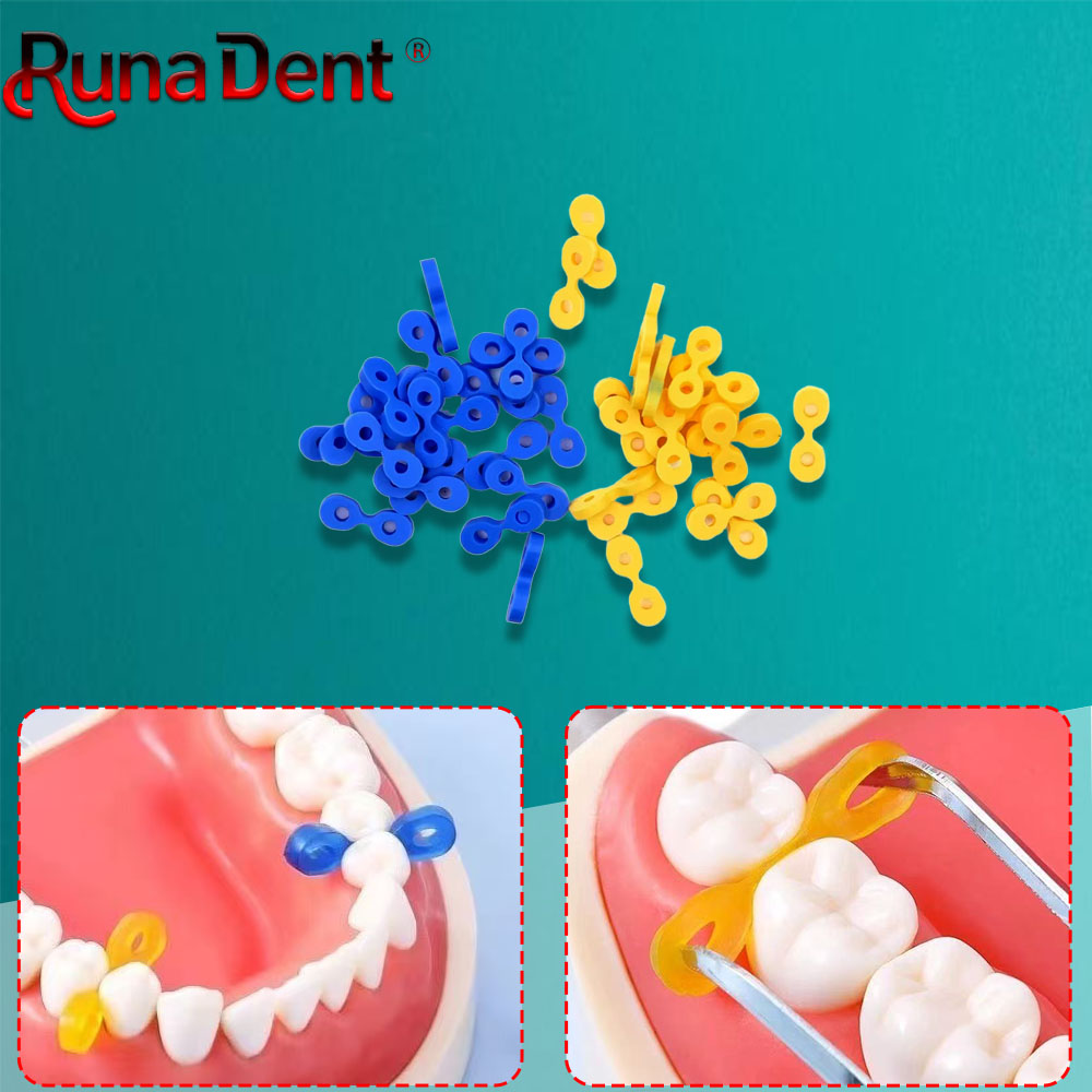 Autoclavable Dental Elastic Fixing Wedges Matrix Matrices Dam Composite Orthodontic Tool 2 Sizes Color Coded