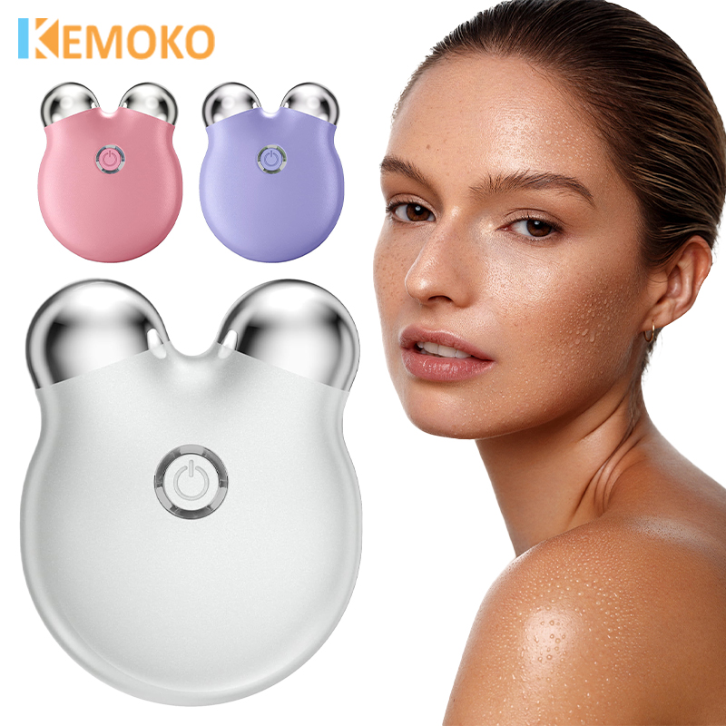 Electric Facial Lifting Roller Massager EMS Microcurrent Face Skin Tightening Rejuvenation V-Face Massage Portable Beauty Care