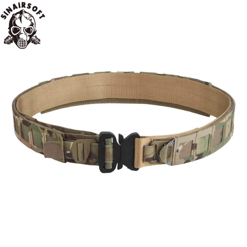 SINAIRSOFT Tactical Molle Belt for Men Hunting Sport Combat Training Dual-Use Quick Release War Game Paintball Airsoft Gear EDC
