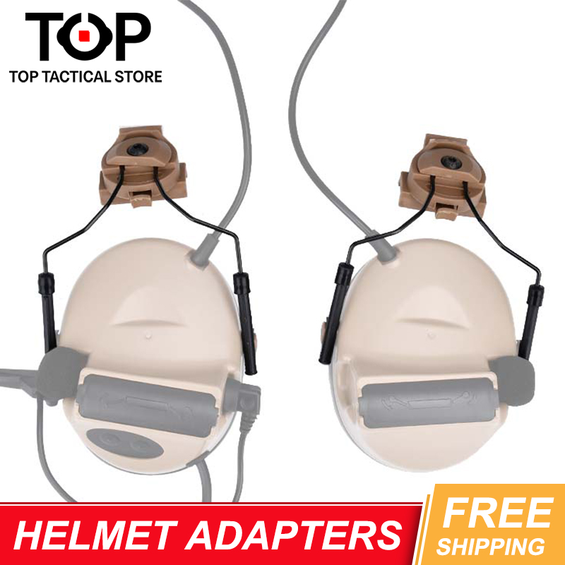 WADSN COMTA II Noise Canceling Headphone Holder Fast Helmet ARC Rail Adapter Set C2 Series Tactical Shooting Headset Accessory