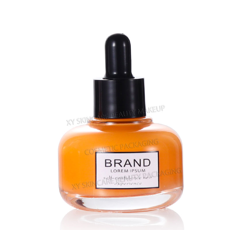 5pcs 30ml transparent or frosted dropper bottles skincare beauty cosmetic packaging glass bottles serum essential oil bottles