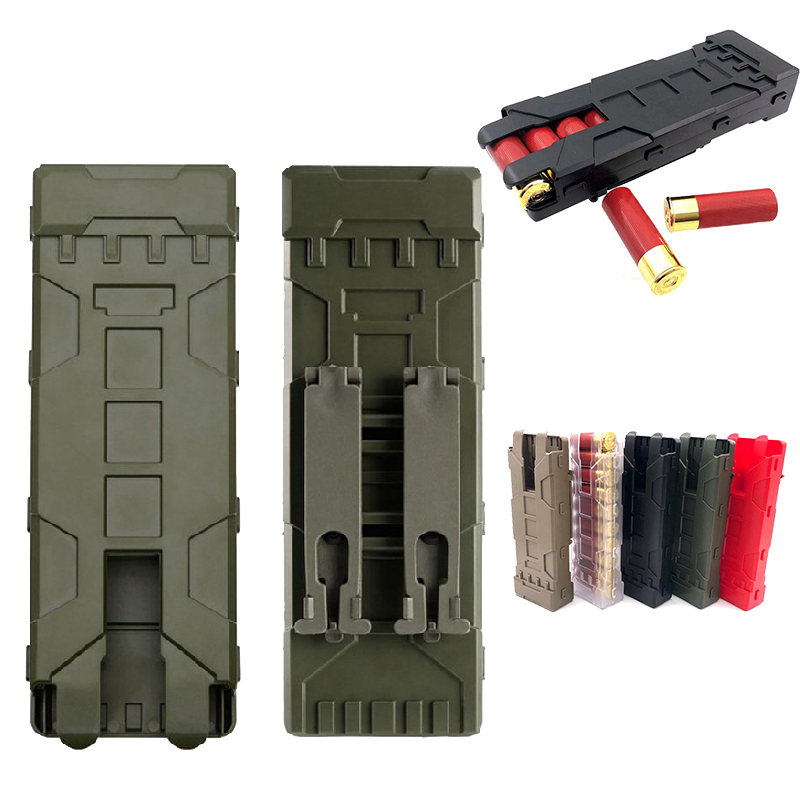 New Tactical Shotgun Magazine Pouch Airsoft Paintball 10 Rounds 12 Gauge Reload Ammo Shells Molle Magazine Box