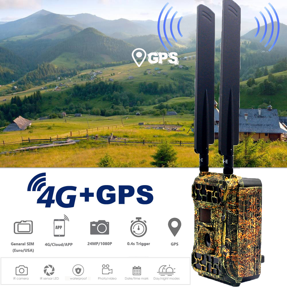 4G MMS/GPRS Wildlife Trail Camera Outdoor Wild Hunting Camera HD 1080P Wireless APP Remote Control Monitoring Cameras