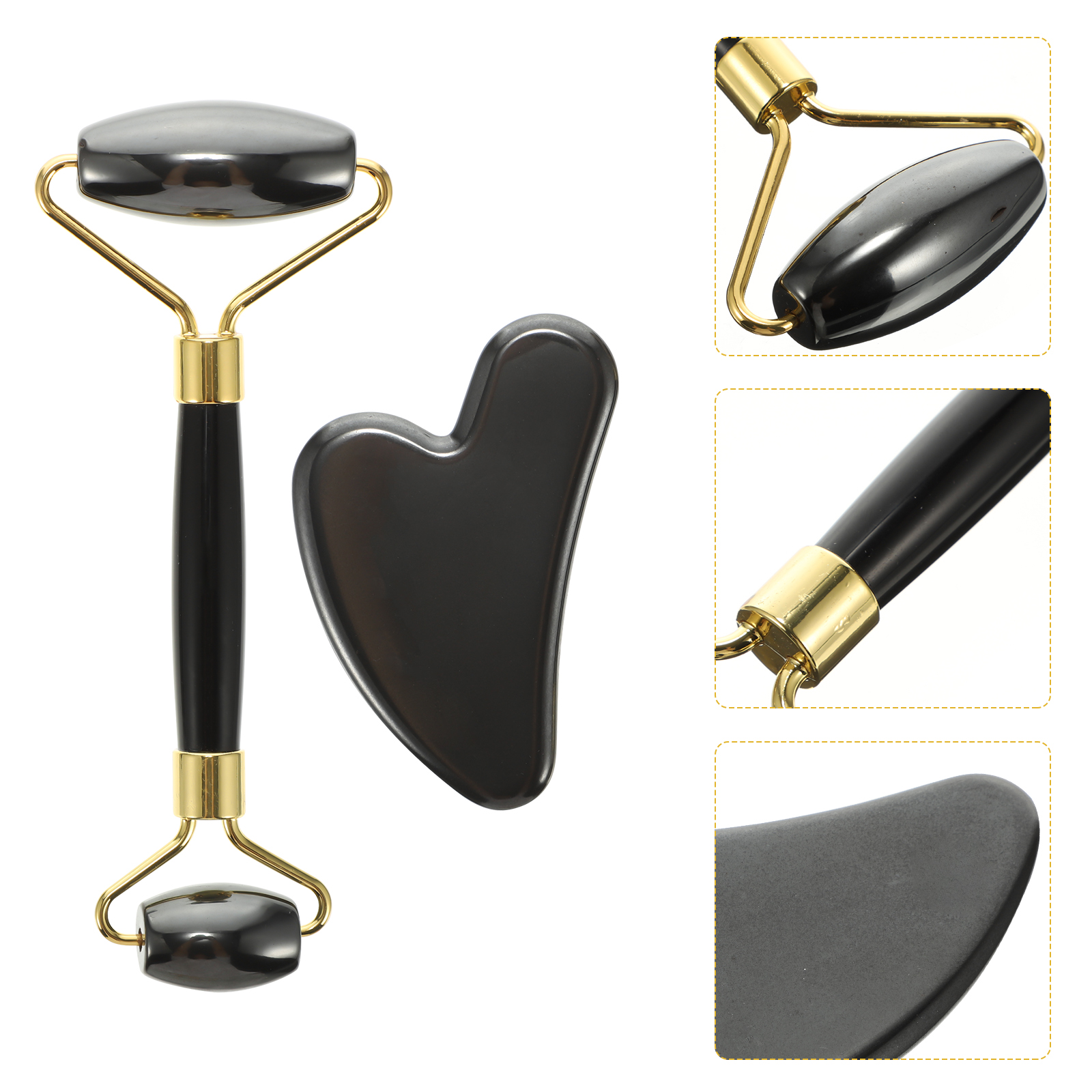 2 Pcs Facial Massage Kit Smooth Edge Gua Sha Board Skin Tightening Tool Compact Massage Board For