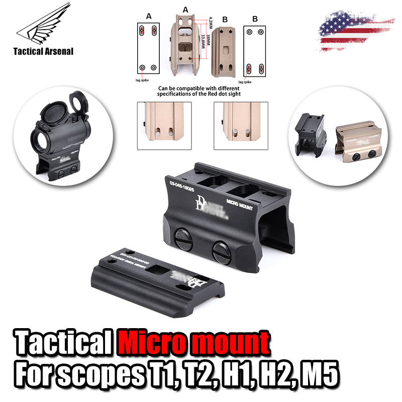 Tactical Airsoft Weapon DANIE DEFENS T01 T02 Red Dot Sights Scope Mount Adapter Riser Increased Mounting Base Fit Picatinny Rail