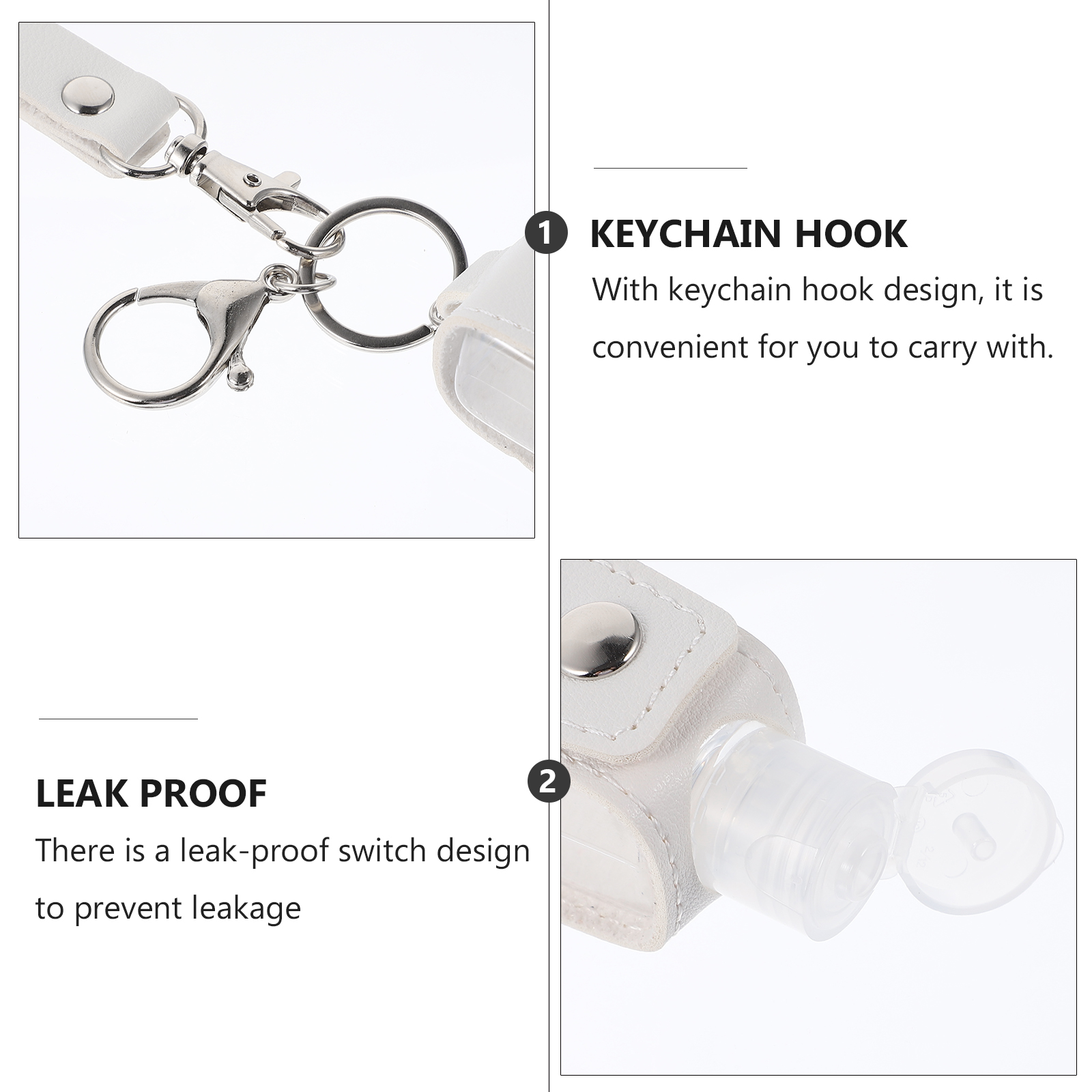 2pcs Refillable Bottles Travel Size Empty Plastic Bottle Set Leakproof for Hand Shampoo Portable Outdoor Use Reusable