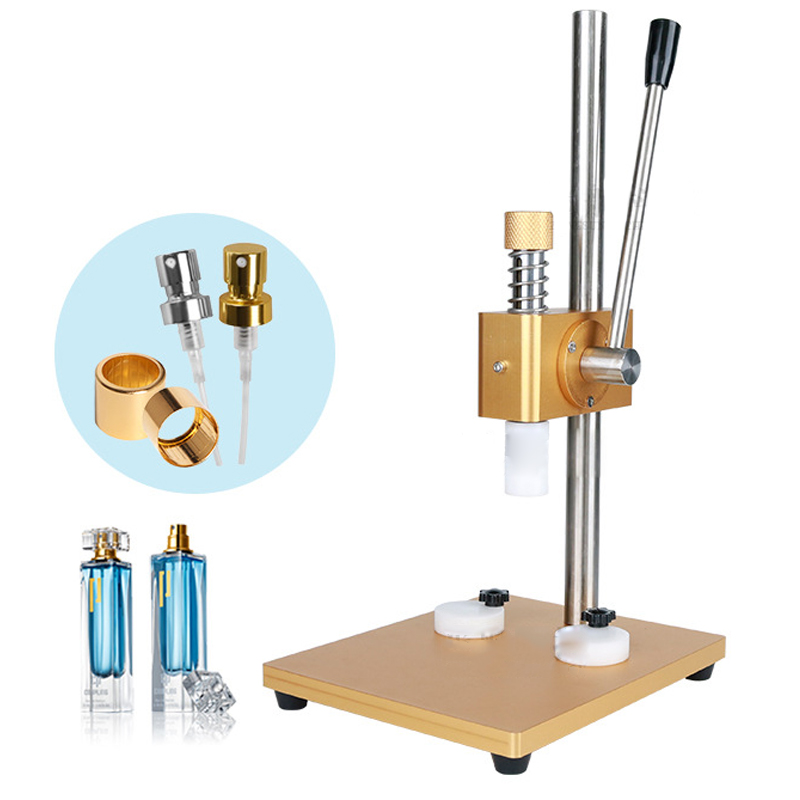 Perfume Bottle Capping Machine Tabletop Manual Crimper Spray Cap Collar Ring Pressing Tool Bottle Top Vial Cap