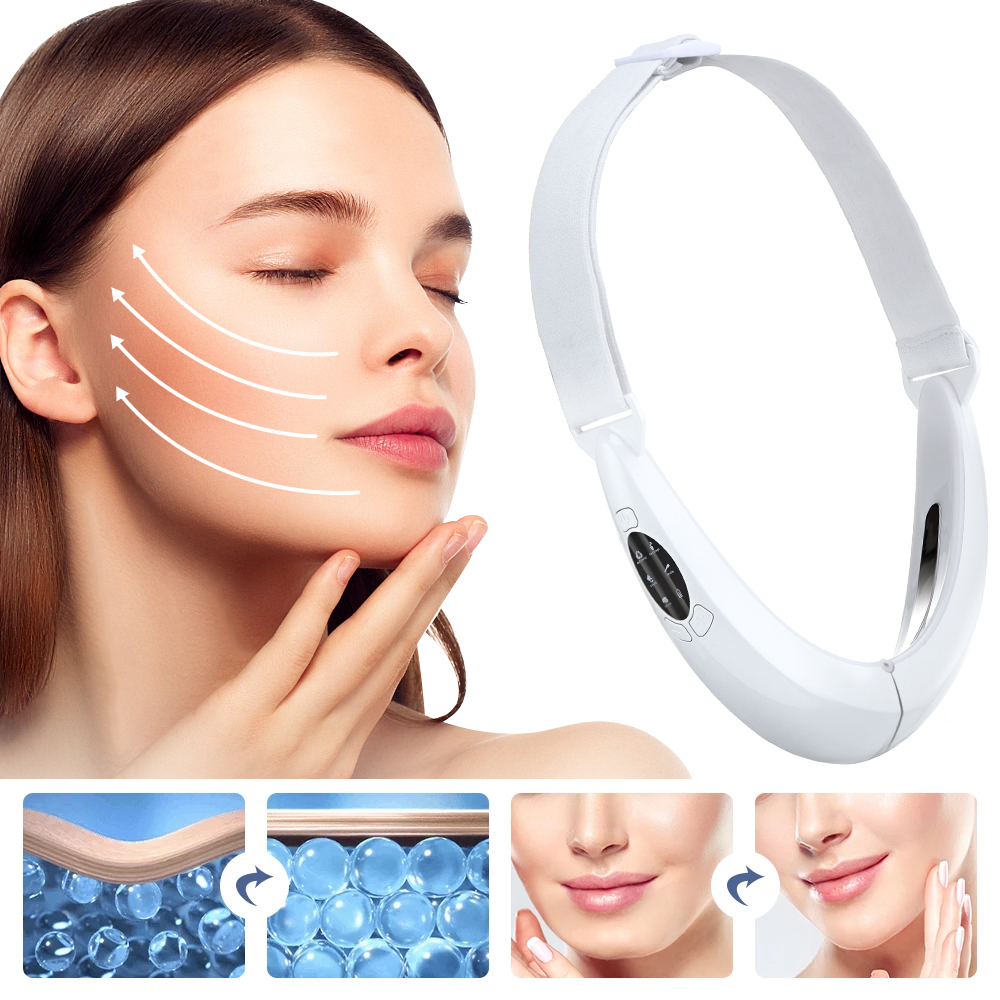 V-Line Face Slimming Lifting Device Facial Massage Device Double Chin Removal Facial Lift Belt Face Slimming Vibration Massager