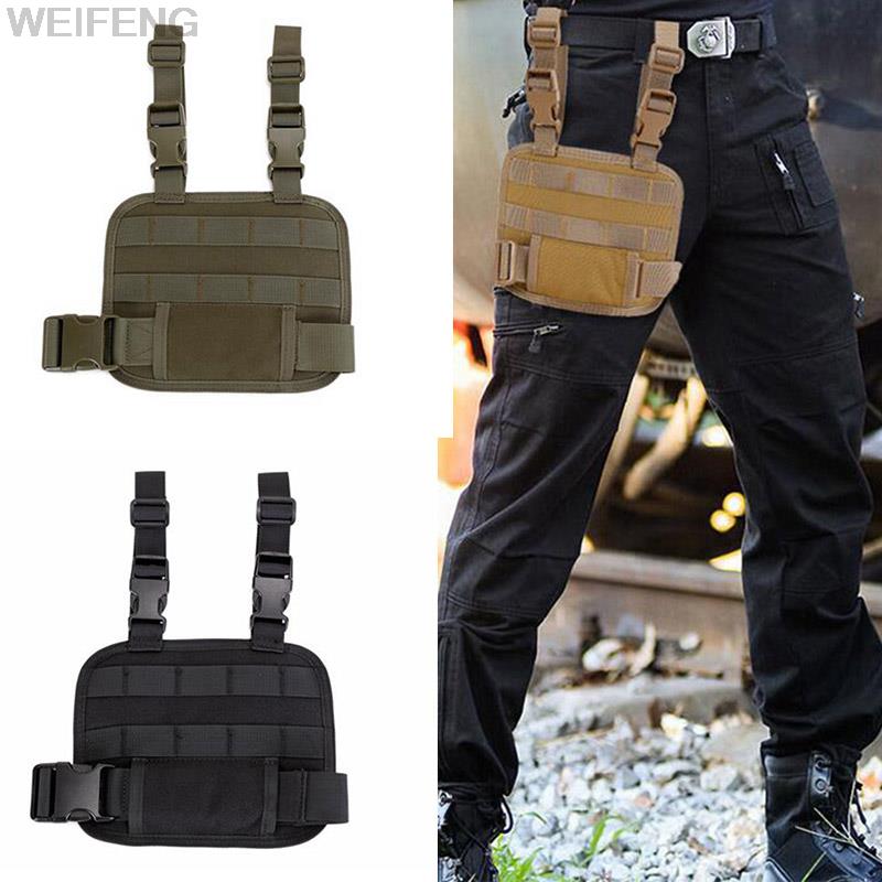 Tactical Drop Leg Molle Gun Holster Platform Magazine Pouch Holster Thigh Rig Panel Pistol Mag Pouch Hunting Accessories